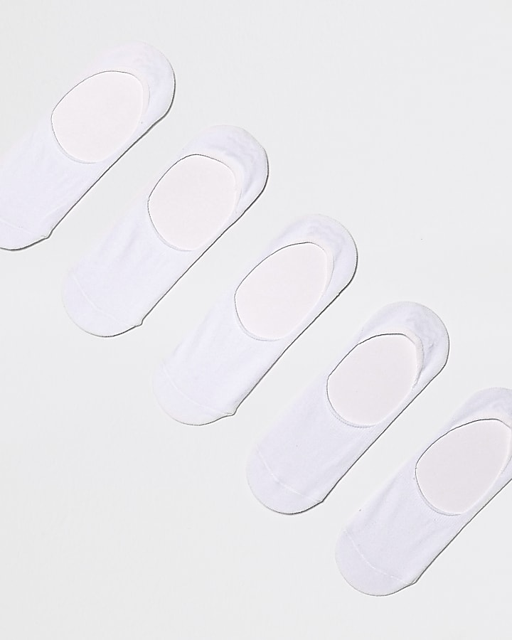 Big and Tall white trainer liner 5 pack