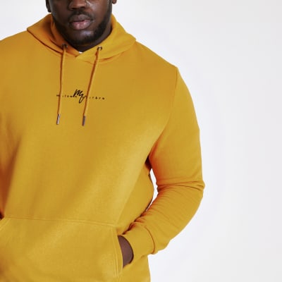 Big and Tall yellow Maison Riviera hoodie | River Island