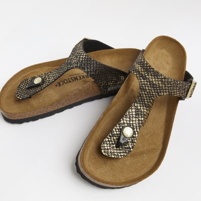 Birkenstock Black animal print sandals