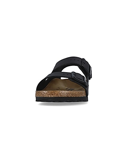 360 degree animation of product Birkenstock black Milano sandals frame-22