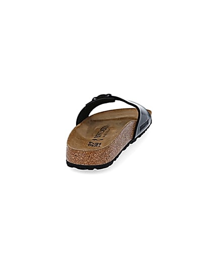 360 degree animation of product Birkenstock black one strap sandal frame-10