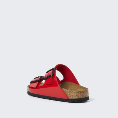 Birkenstock red double strap sandal