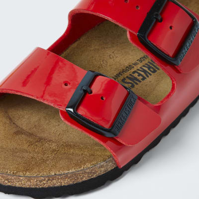 Birkenstock red double strap sandal