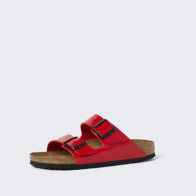 Birkenstock red double strap sandal
