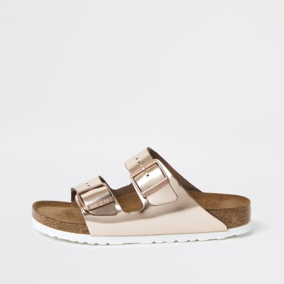 rose gold birkenstocks