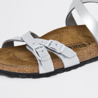 Birkenstock silver ankle tie sandal
