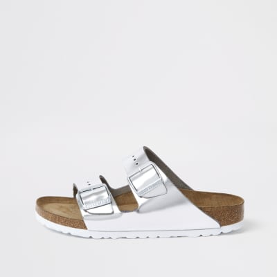 river island silver sandals