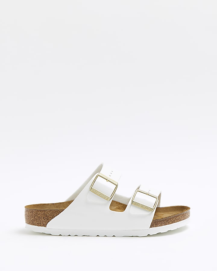 Birkenstock white Arizona sandals