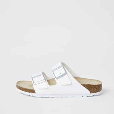 birkenstock white arizona soft footbed