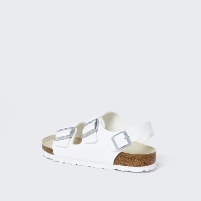 Birkenstock white triple strap sandals