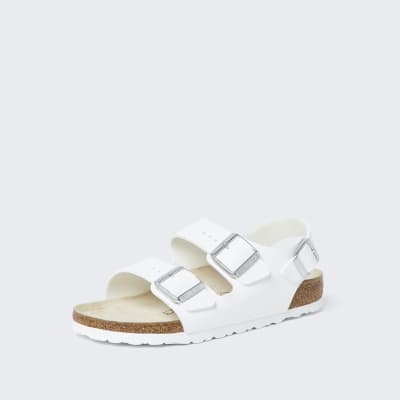 Birkenstock white triple strap sandals