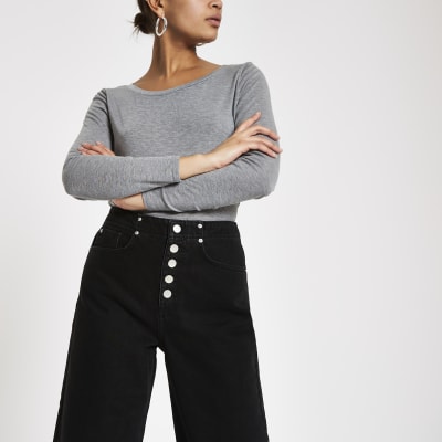 river island frayed hem jeans