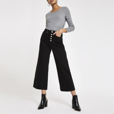 river island frayed hem jeans