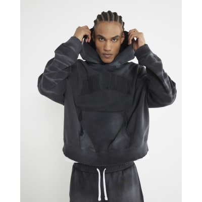 Black Ame Saint Washed Hoodie