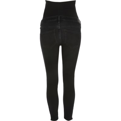 Black Amelie overbump maternity jeans