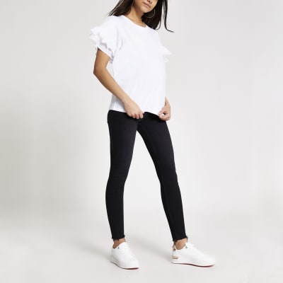 Black Amelie underbump maternity jeans