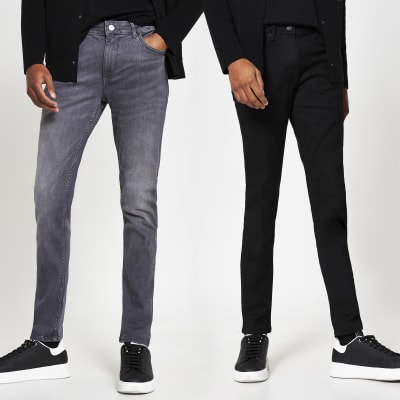 mens grey jeans river island