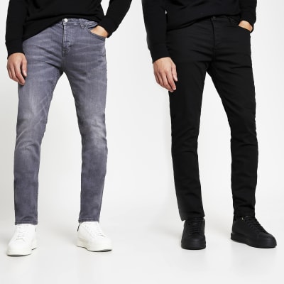 Black and Grey slim multipack denim jeans | River Island