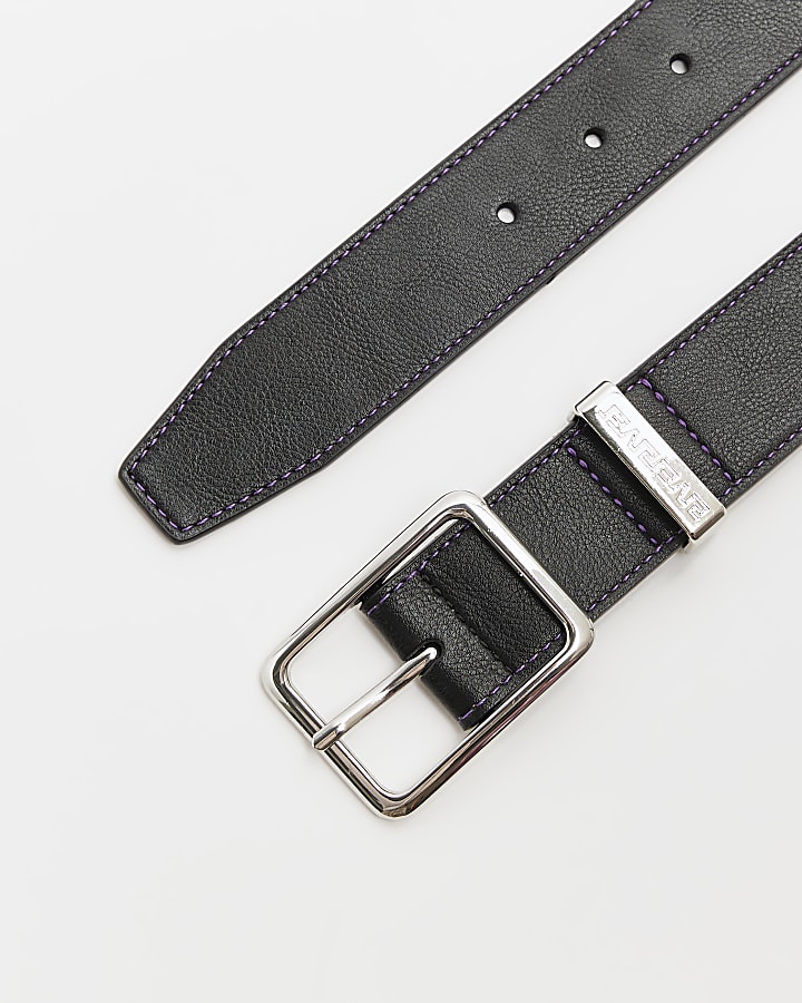 Black and purple reversible belt