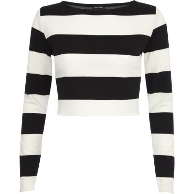 black and white striped shirt river island