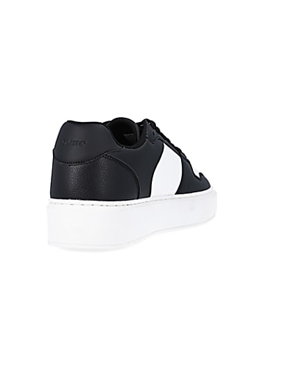 360 degree animation of product Black and white chunky trainers frame-11