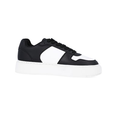 Black and white store chunky trainers