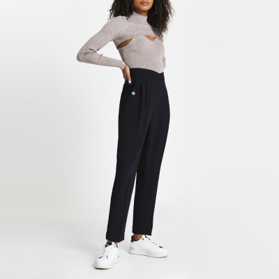 black peg trousers