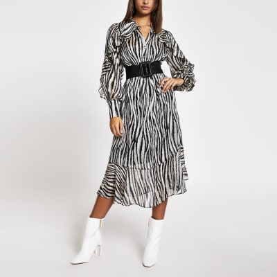 animal print dress river island