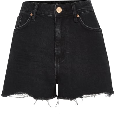 black denim shorts river island