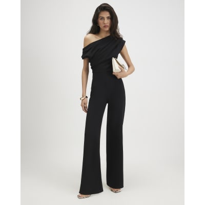 Asymmetric Draped Jumpsuit