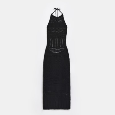 black backless bodycon