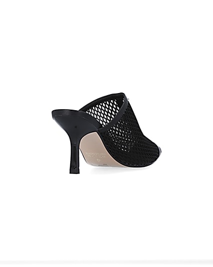 360 degree animation of product Black backless heeled court shoes frame-11