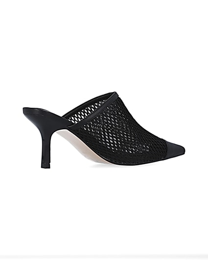 360 degree animation of product Black backless heeled court shoes frame-13
