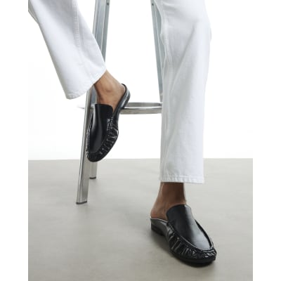 Backless Ruched Loafer