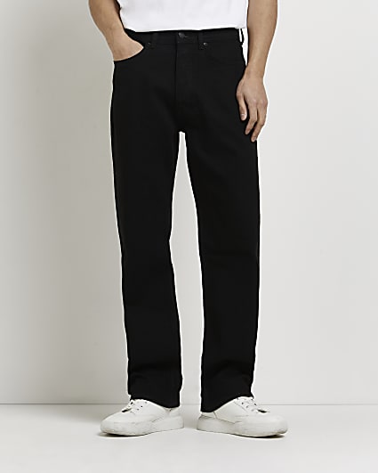 Black baggy fit trousers