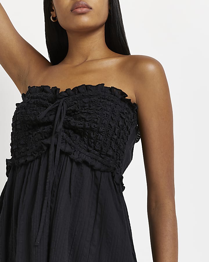 Black bardot maxi dress