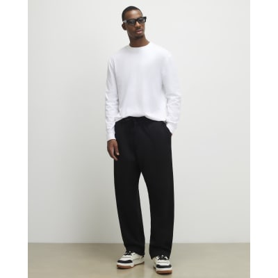 Black Barrel Fit Toggle Joggers