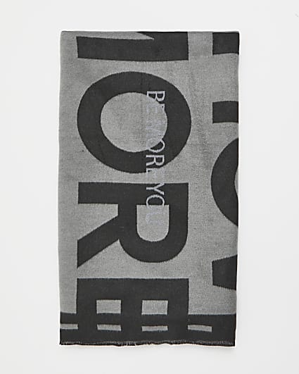 Black 'Be More You' oversized scarf