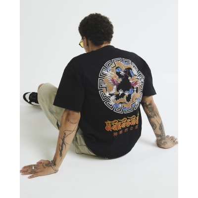 Black Beasty Embroidered Double Layer T-Shirt