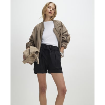 Black Belt Detail Shorts