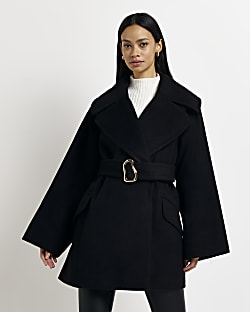 Black belted coat