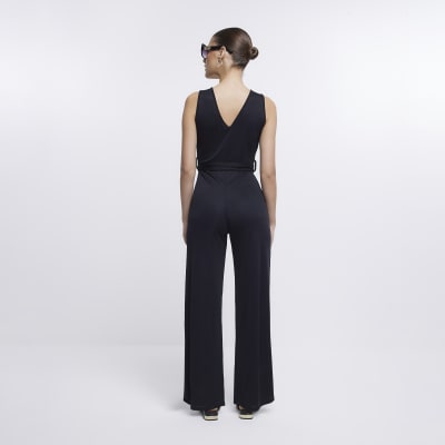 Black belted jumpsuit