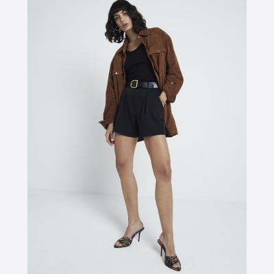 River island belted shorts online