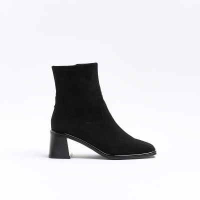 River island block heel best sale chelsea boots