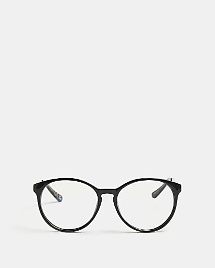 Black blue light lens glasses