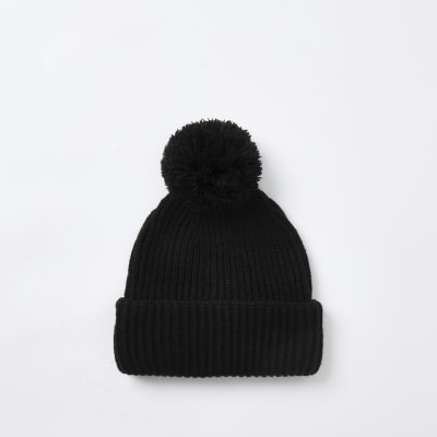 navy mens bobble hat