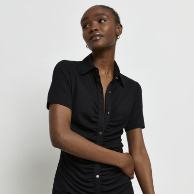 bodycon polo shirt dress