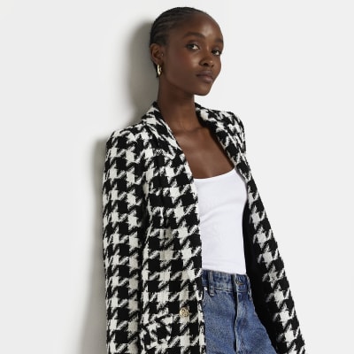 River island dogtooth store coat