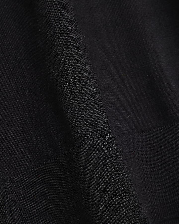 Black broderie lace detail jumper