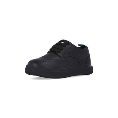 360 degree animation of product Black Brogue lace up hybrid shoes frame-0